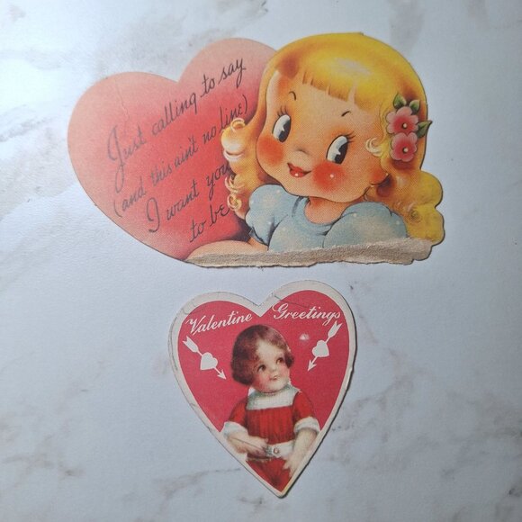 Vintage Valentine Assortment Set Of 3 Classic Love Cards Scrapbooking Gifting - Picture 2 of 10